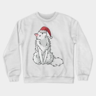 Christmas Cat - White Maine Coon Furball Crewneck Sweatshirt